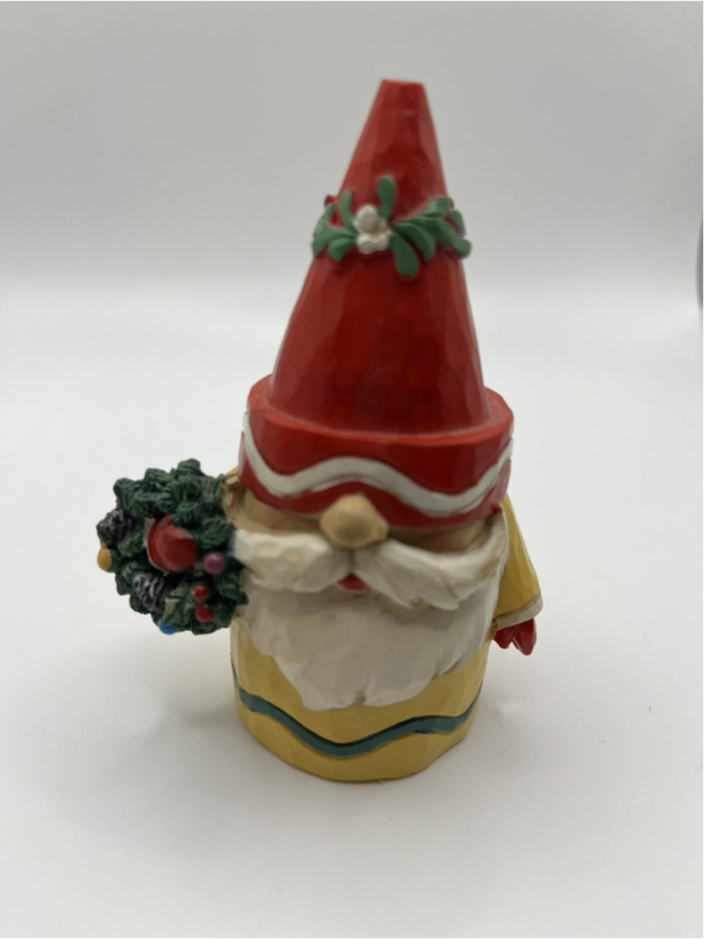 CHRISTMAS Crayola Jim Shore Trimmed in Color Gnome Holding Wreath Figurine